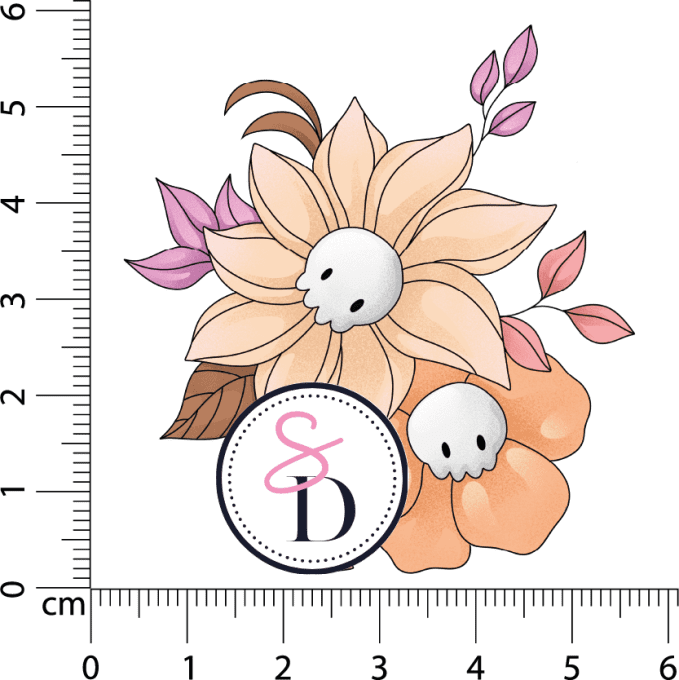 Tampon caoutchouc – FLEURS FANTÔMES – Doux Frissons 