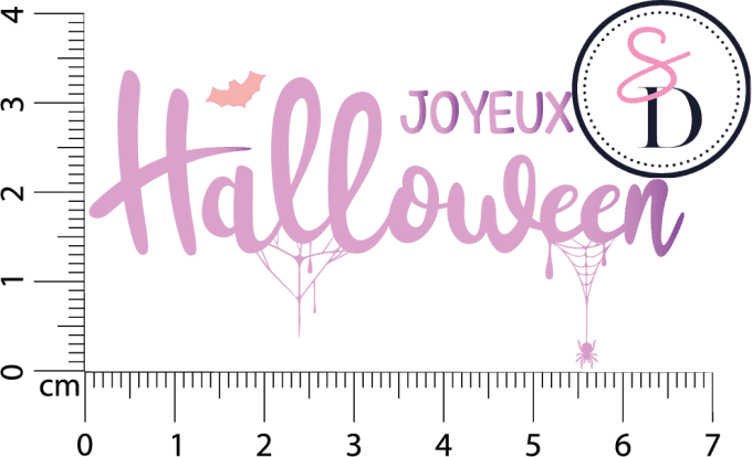 Tampon caoutchouc – JOYEUX HALLOWEEN – Doux Frissons