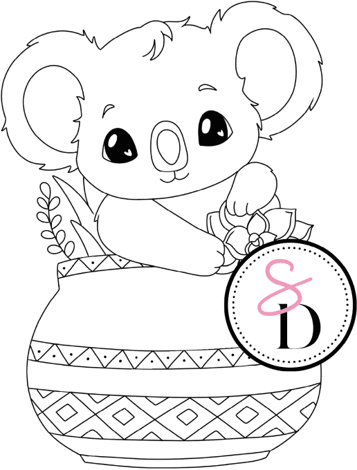 Tampon caoutchouc - Koala paisible - Rêverie Bohémienne