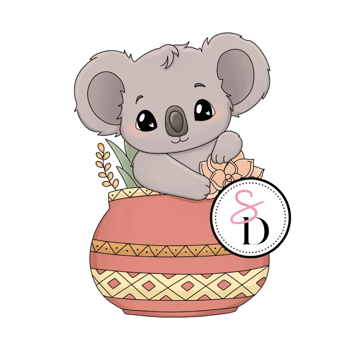 Tampon caoutchouc - Koala paisible - Rêverie Bohémienne