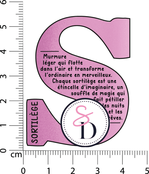 Tampon caoutchouc – LETTRE DÉFINITION S : SORTILEGE – Doux Frissons
