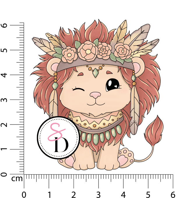 Tampon caoutchouc - Lion bohémien - Rêverie Bohémienne