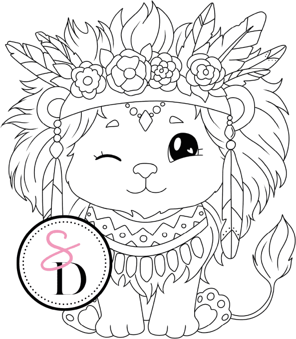 Tampon caoutchouc - Lion bohémien - Rêverie Bohémienne