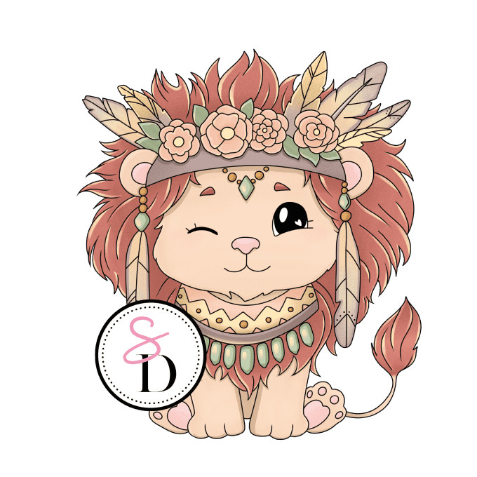 Tampon caoutchouc - Lion bohémien - Rêverie Bohémienne