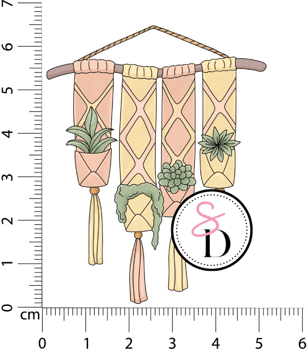 Tampon caoutchouc - Macramé bohémien - Rêverie Bohémienne