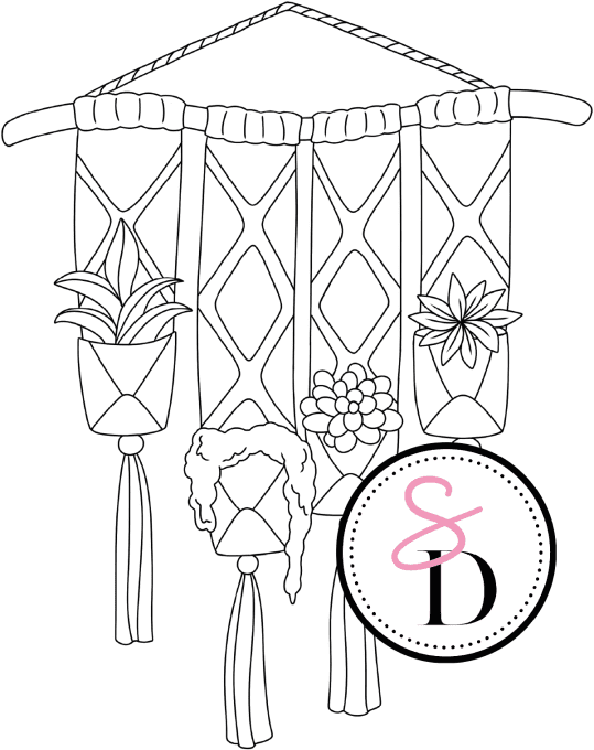 Tampon caoutchouc - Macramé bohémien - Rêverie Bohémienne