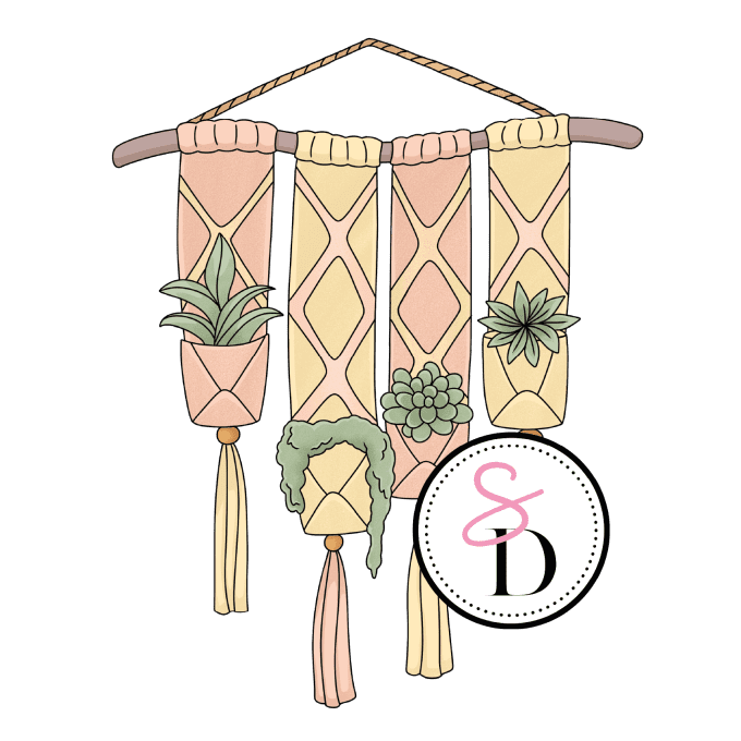 Tampon caoutchouc - Macramé bohémien - Rêverie Bohémienne