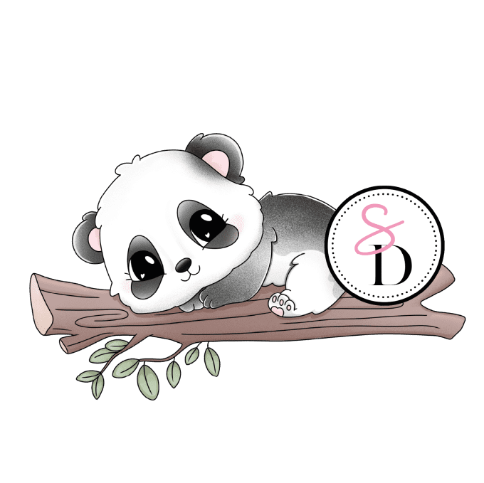 Tampon caoutchouc - Panda paisible - Rêverie Bohémienne