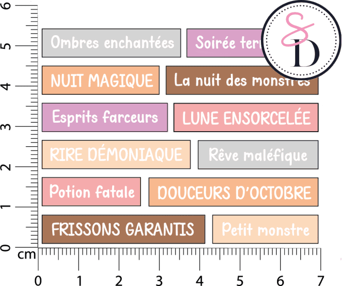 Tampon caoutchouc – SET DE MOTS – Doux Frissons