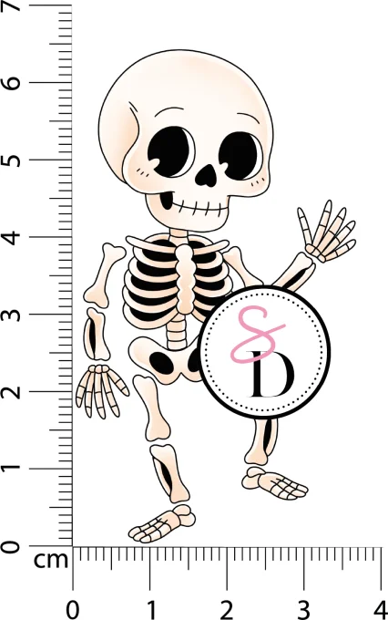 Tampon caoutchouc Squelette en fête Halloween Frissons Mexicains Scrap Didi