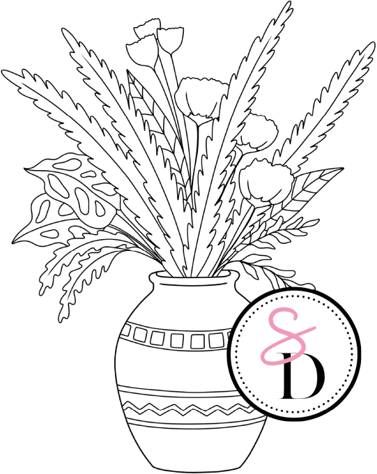 Tampon caoutchouc - Vase bohémien - Rêverie Bohémienne