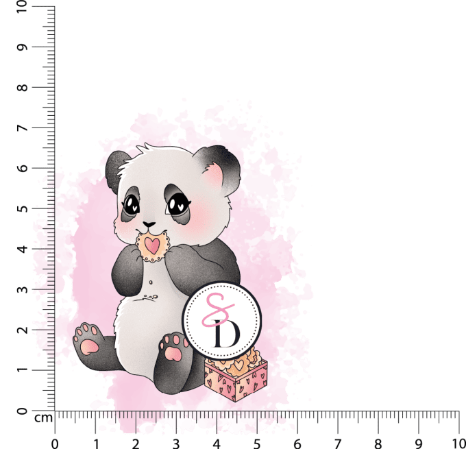 Tampon caoutchouc - Panda gourmand