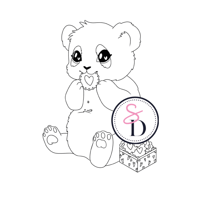 Tampon caoutchouc - Panda gourmand