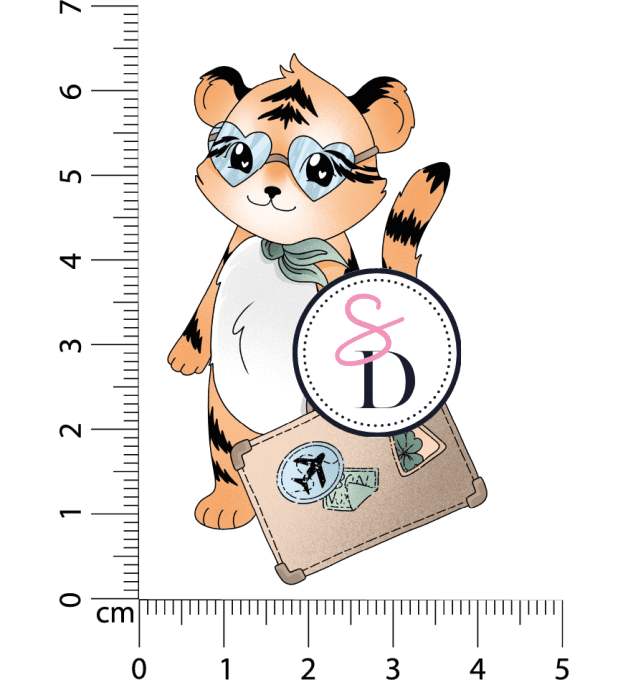 Tampon caoutchouc - TIGRE BAROUDEUR - Carnet de Bord