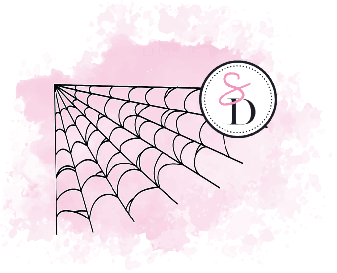 Tampon caoutchouc Fond toile d'araignée - La magie d'Halloween