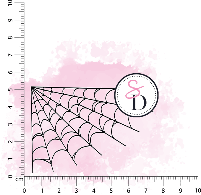 Tampon caoutchouc Fond toile d'araignée - La magie d'Halloween
