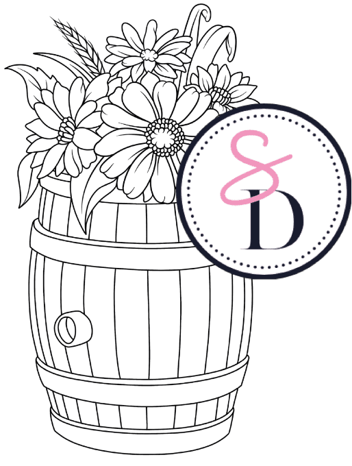 Tampon caoutchouc  - Tonneau fleuri