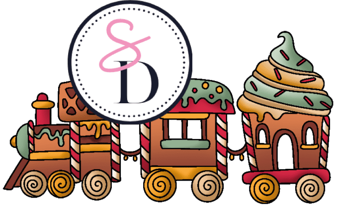 Tampon caoutchouc - [Un hiver gourmand] - Train en pain d'épices