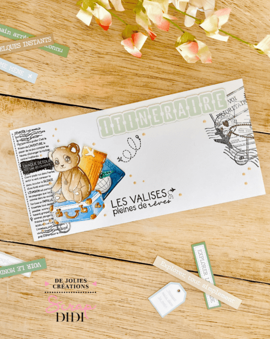Tampon caoutchouc - PANDA BAROUDEUR - Carnet de Bord