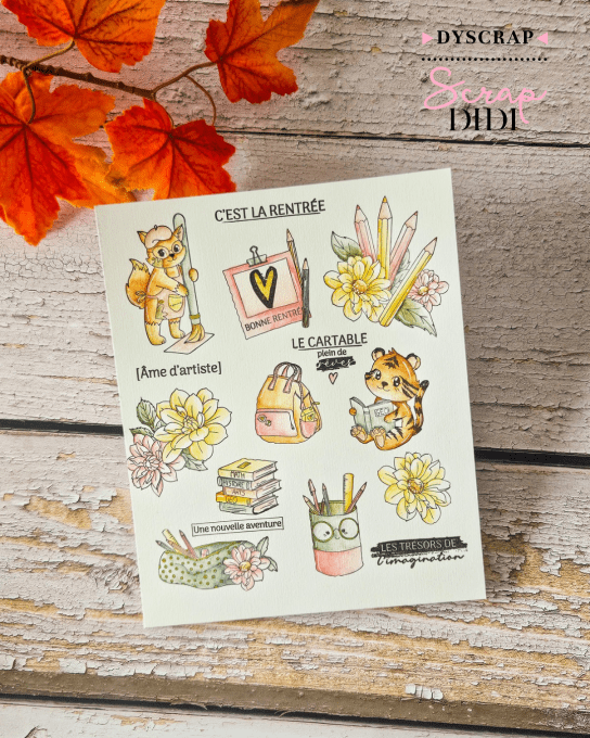 Tampon caoutchouc – CRAYONS EN FLEURS – Au pays des artistes