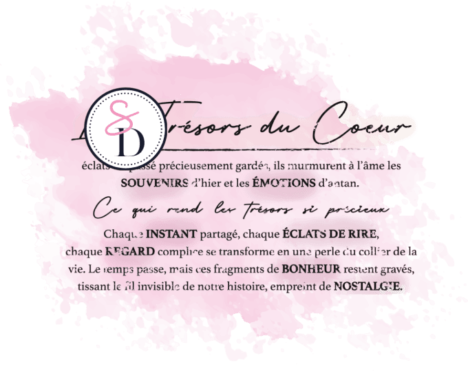 Tampon caoutchouc - Les trésors du coeur - Le sablier du temps