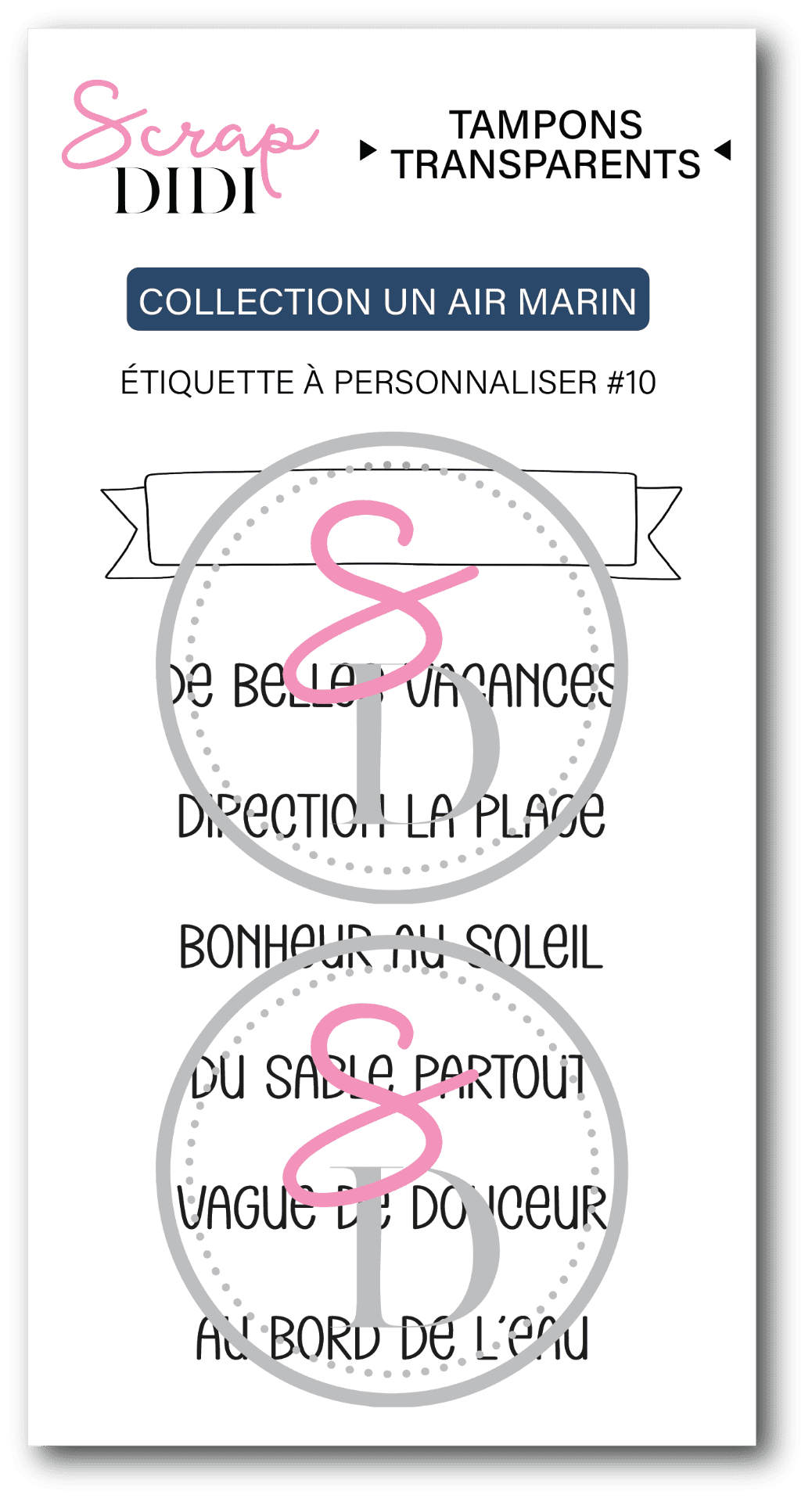 Clear A8 – Étiquette à personnaliser #10 – Un Air Marin
