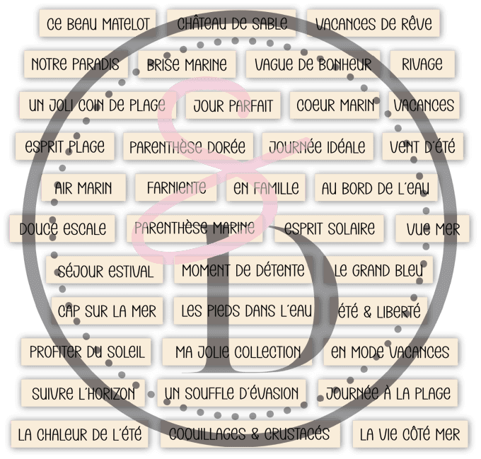Embellissements en carton bois - Un air marin
