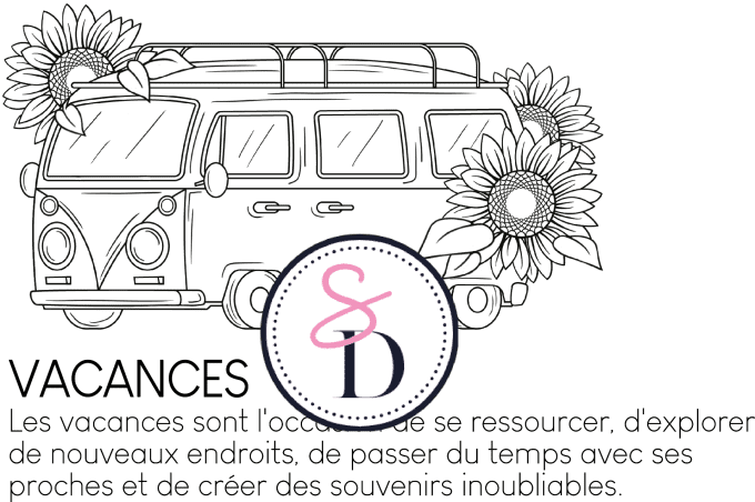 Tampon caoutchouc - En route pour les vacances