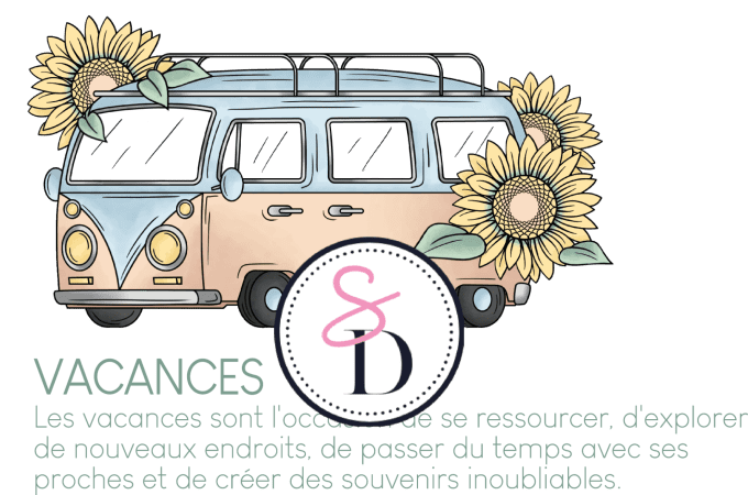 Tampon caoutchouc - En route pour les vacances