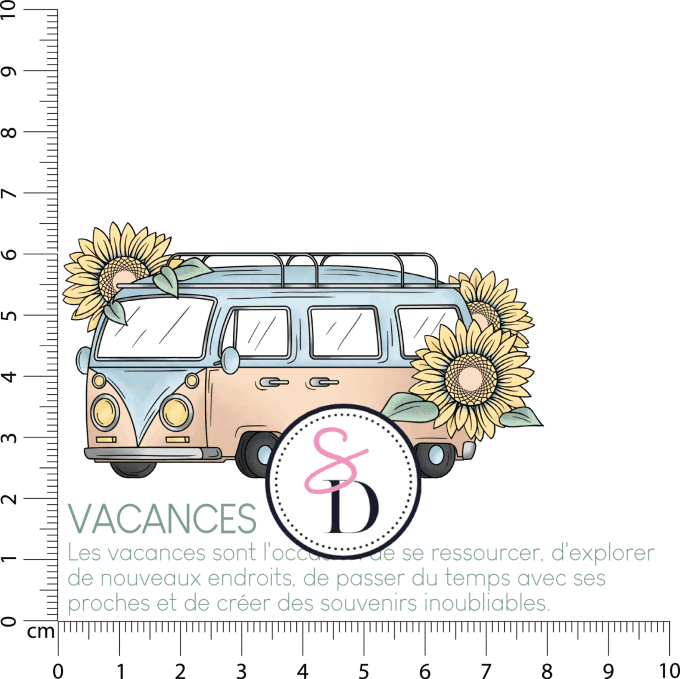 Tampon caoutchouc - En route pour les vacances