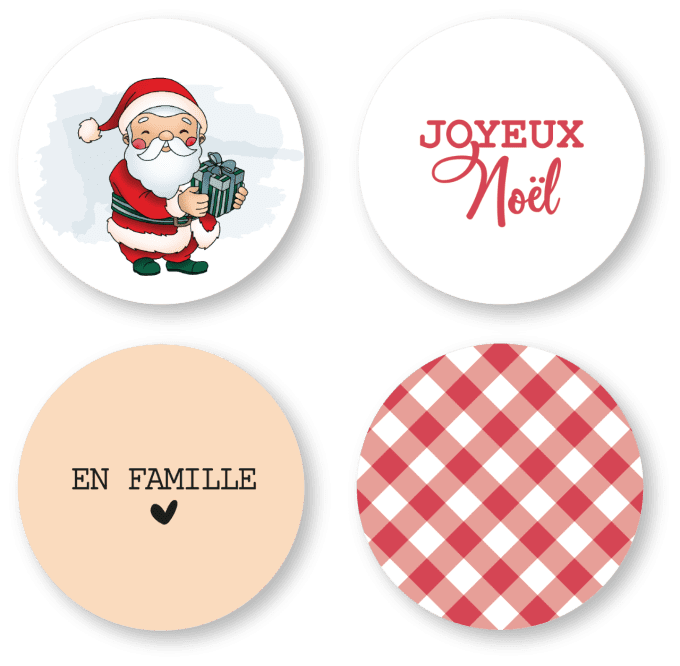 Badges 25mm Père Noël - La magie de l'hiver