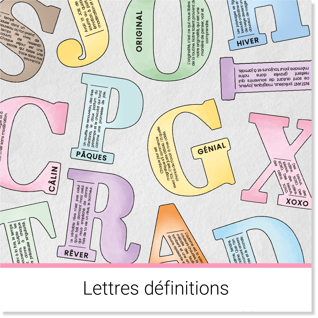 Les définitions LETTRES