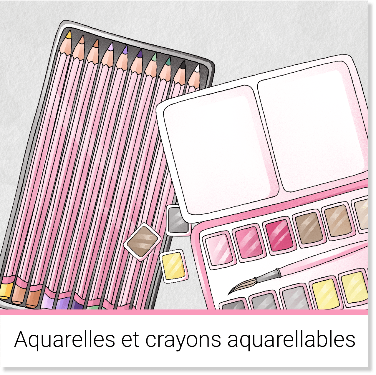 Aquarelles & Crayons aquarellables