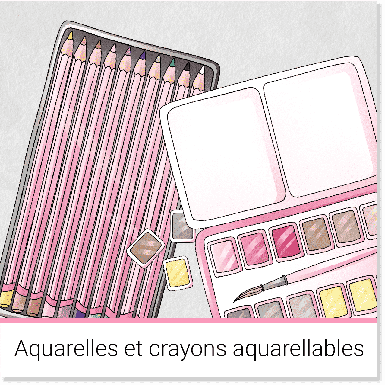 Aquarelles & Crayons aquarellables
