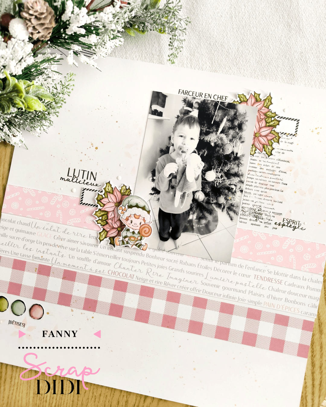 Mini album scrapbooking Palette créative avec collection Au pays des artistes