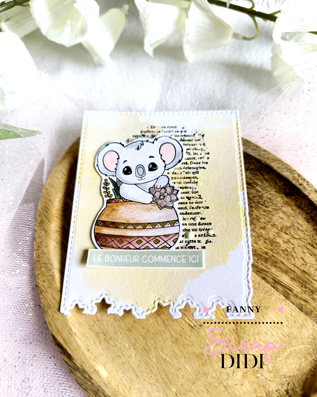 Duo de cartes scrap aquarellées avec fond Distress Oxide jaune Duo de cartes scrap aquarellées avec fond Distress Oxide jaune