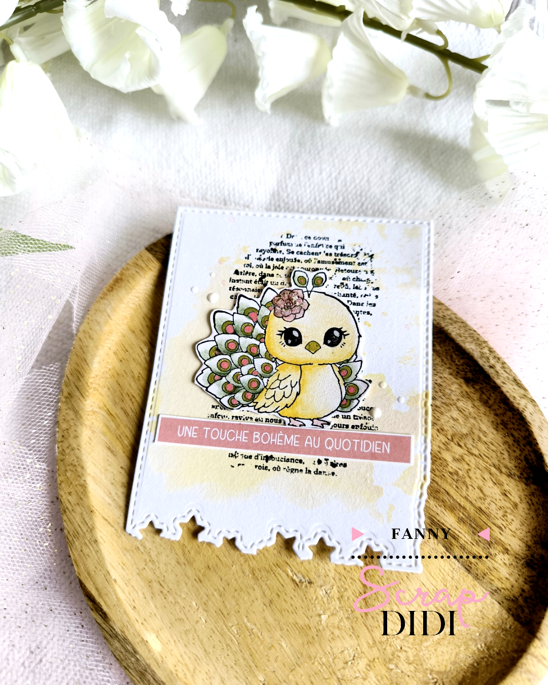 Duo de cartes scrap aquarellées avec fond Distress Oxide jaune Duo de cartes scrap aquarellées avec fond Distress Oxide jaune