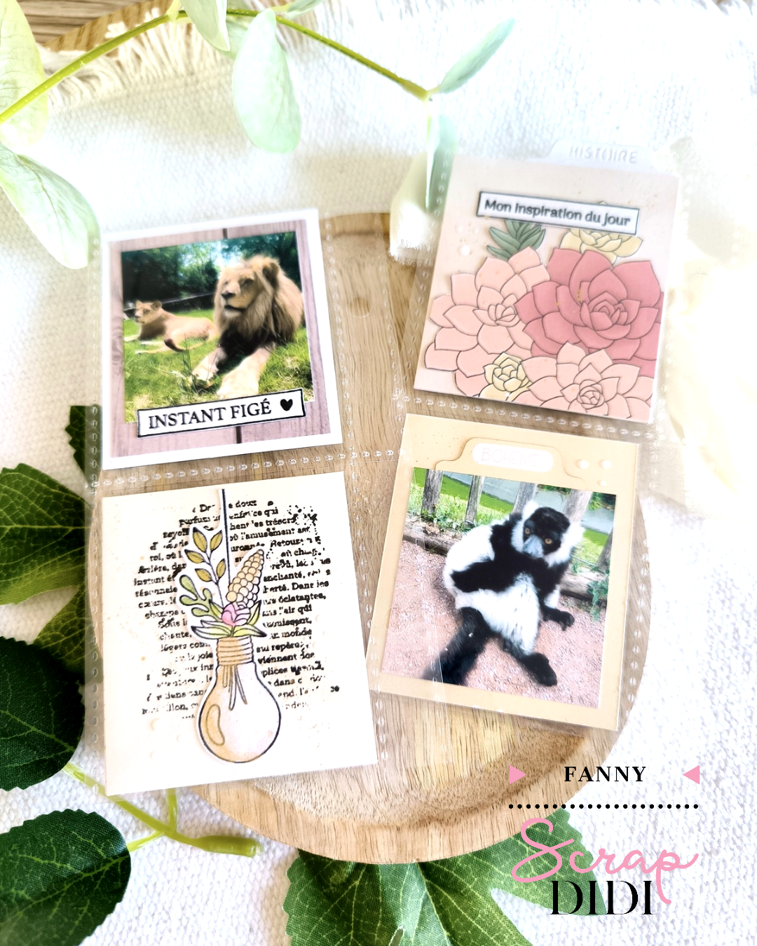 Carte gnome hivernal en scrapbooking avec ouverture ronde, flocon découpé et colorisation Derwent Inktense Carte gnome hivernal en scrapbooking avec ouverture ronde, flocon découpé et colorisation Derwent Inktense