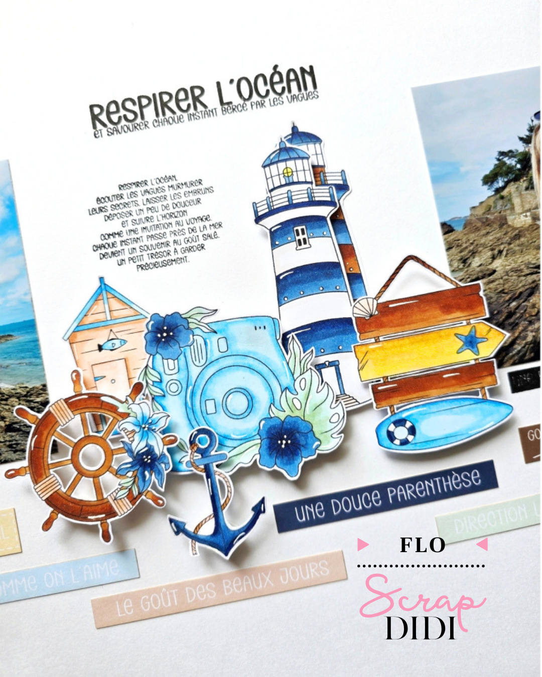 Page scrap Respirer l’océan avec collection Un air marin et photos de bord de mer Page scrap Respirer l’océan avec collection Un air marin et photos de bord de mer