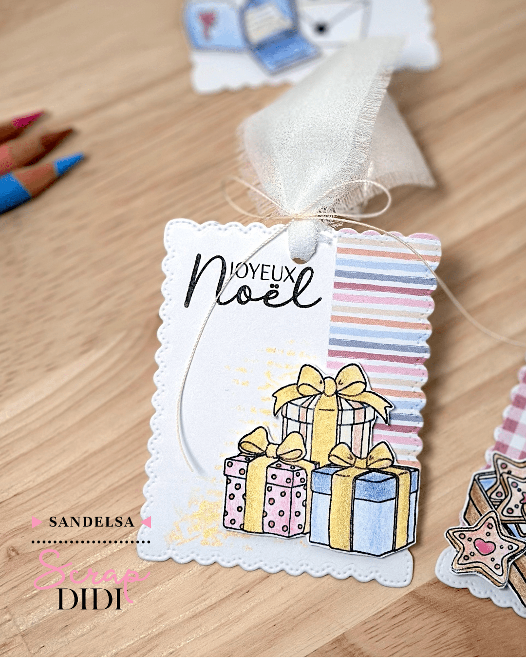 Page d’art journal hivernal réalisée avec la collection Douceurs d’hiver Scrap Didi Page d’art journal hivernal réalisée avec la collection Douceurs d’hiver Scrap Didi